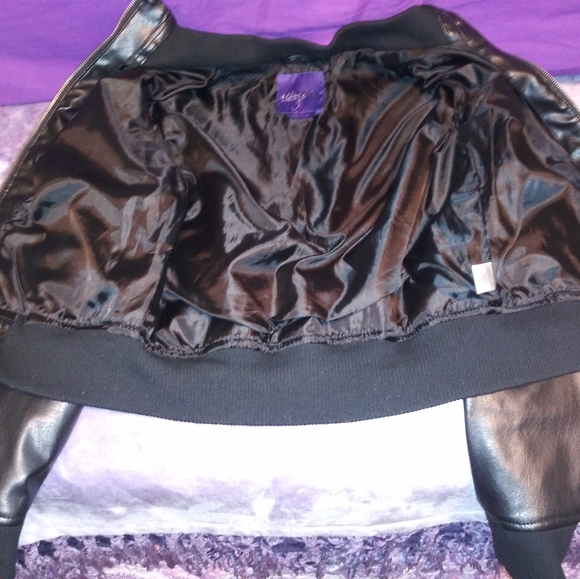 Miley Cyrus Max Azria Faux Leather Moto Jacket - Picture 7 of 8